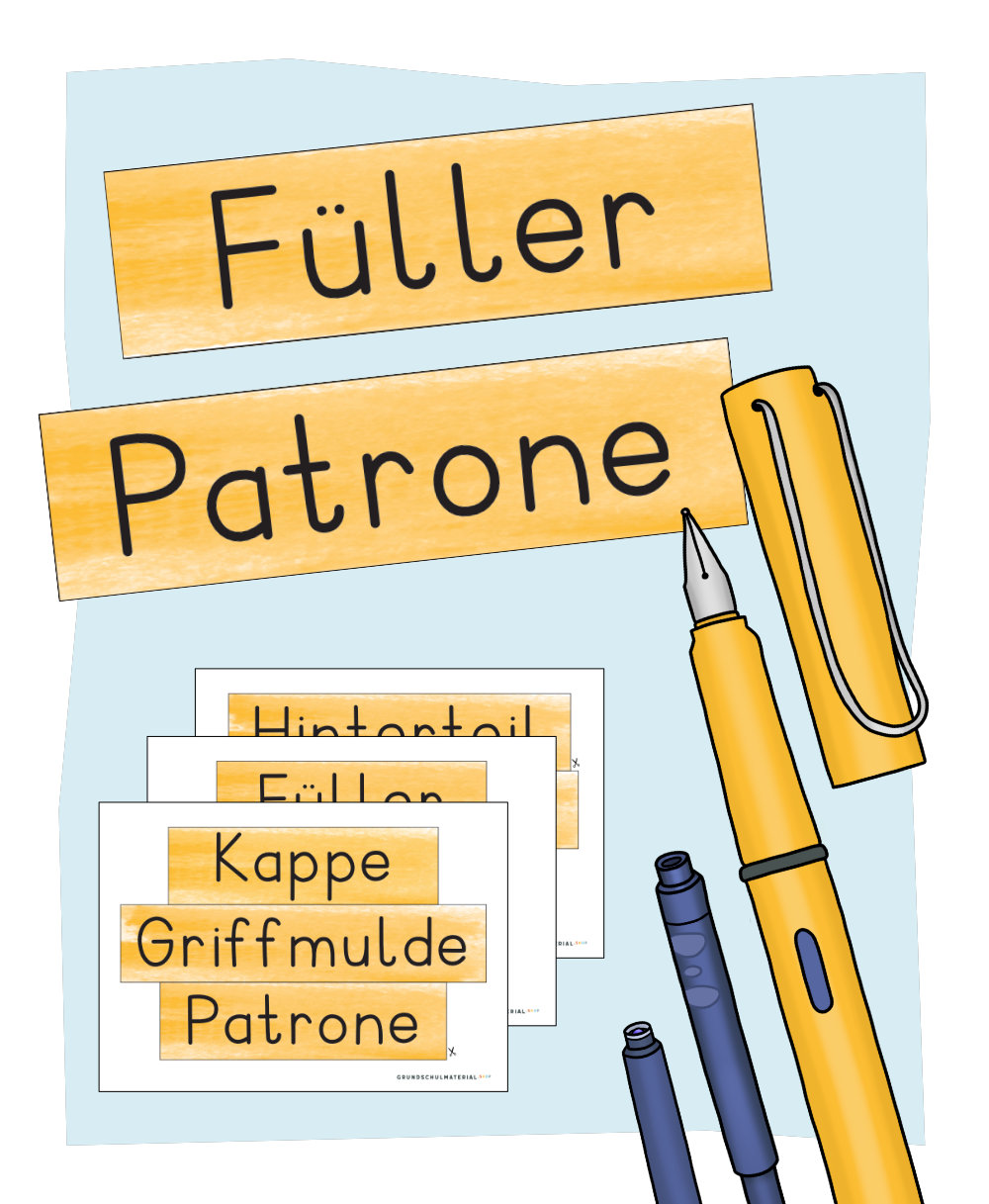 Teile des Füllers Tafelmaterial