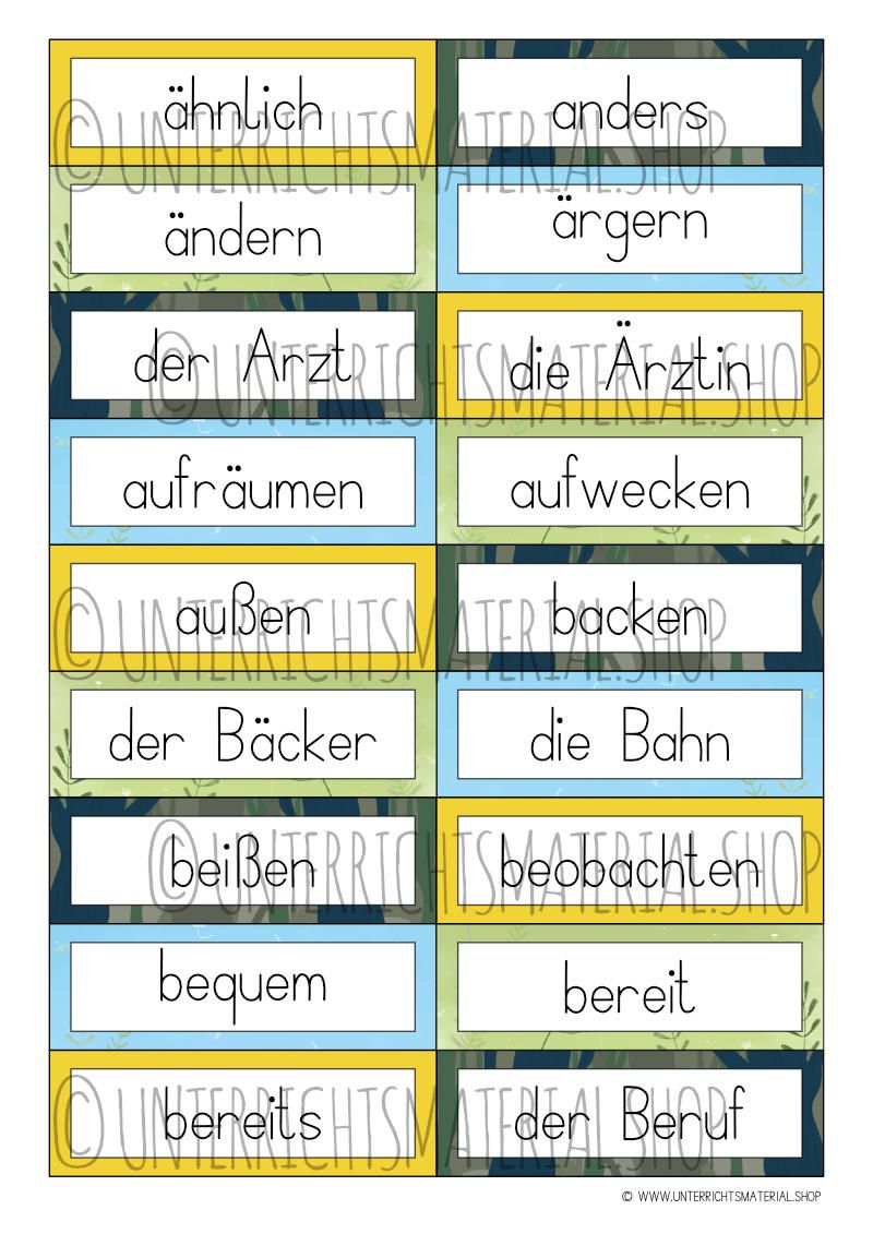 Grundwortschatz-Kartei für die Klassen 3 und 4