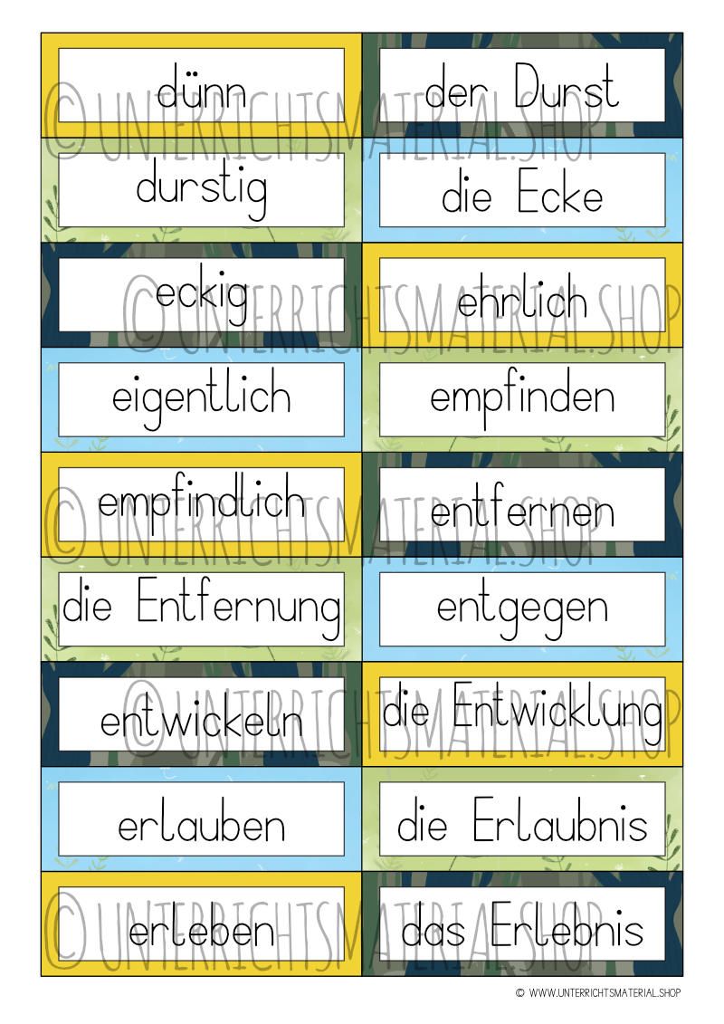 Grundwortschatz-Kartei für die Klassen 3 und 4